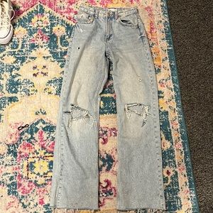 Zara high waisted wide leg jeans